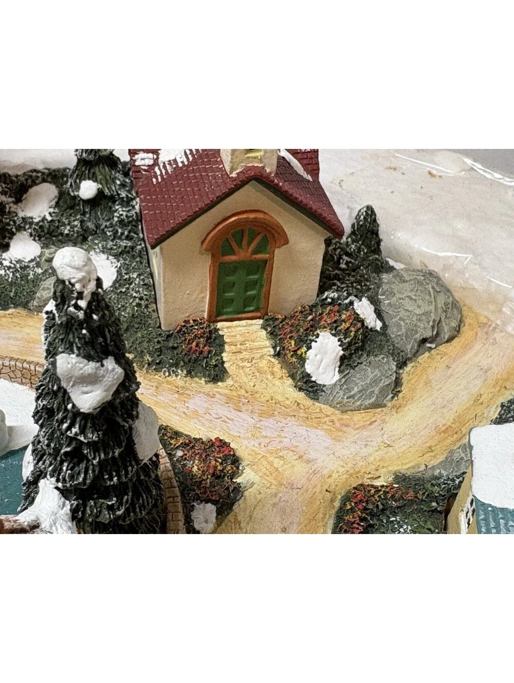 Vintage Simson Giftware Christmas Village Lighted Display Removable Houses